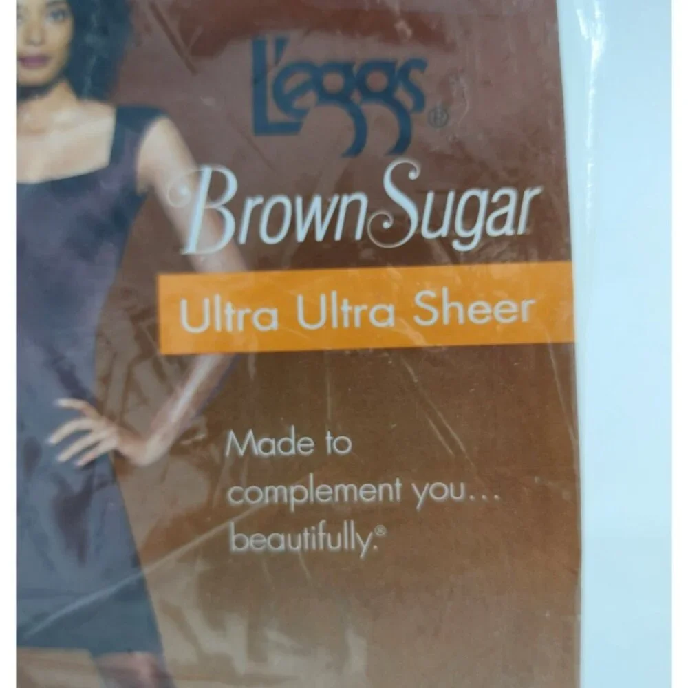 L'eggs Brown Sugar Ultra Ultra Sheer Sandalfoot Pantyhose 50263 White Size Large